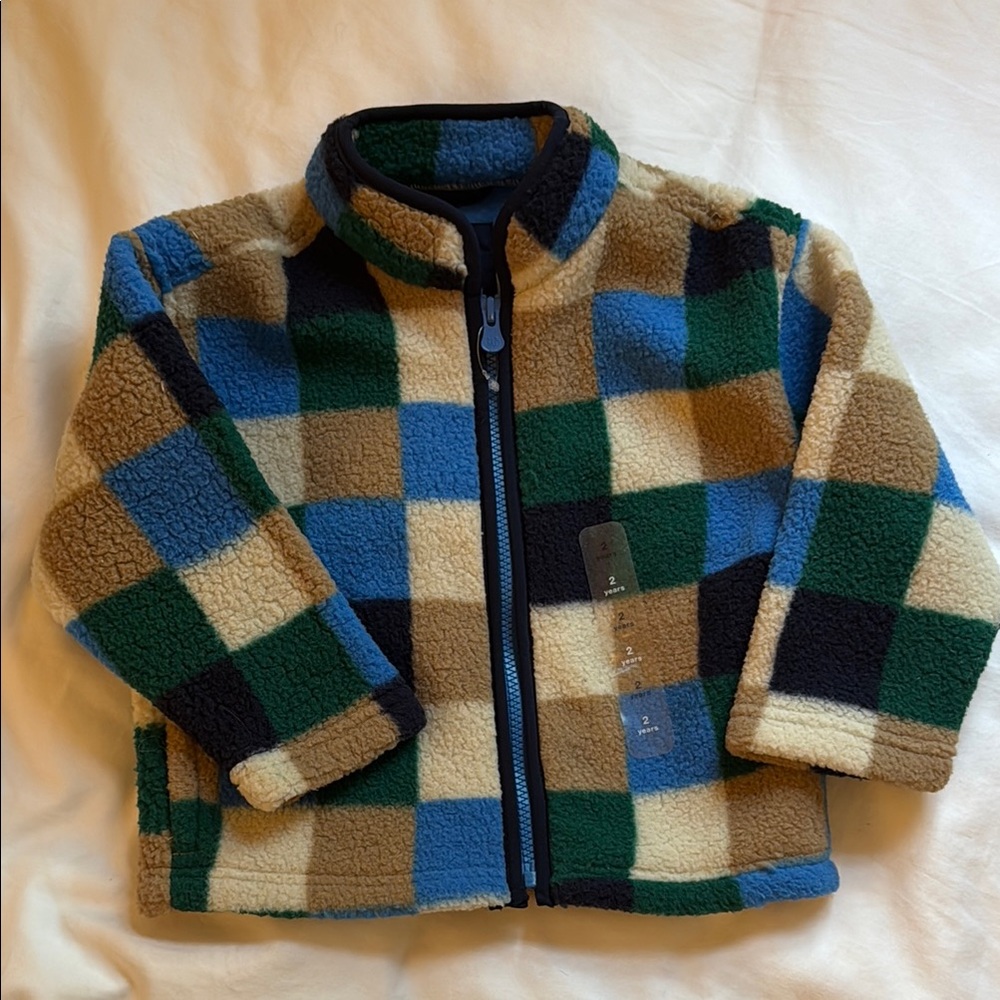 Baby Gap Plaid Fleece Kids Jacket size 2T
